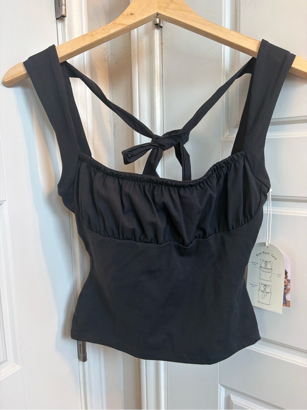 Blogilates Bow Back Tank Top in Black Size XS - Picture 4 of 6